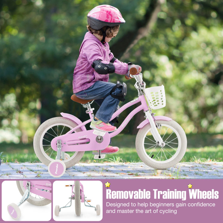Hivvago Adjustable Kids Bike with 2 Brake System