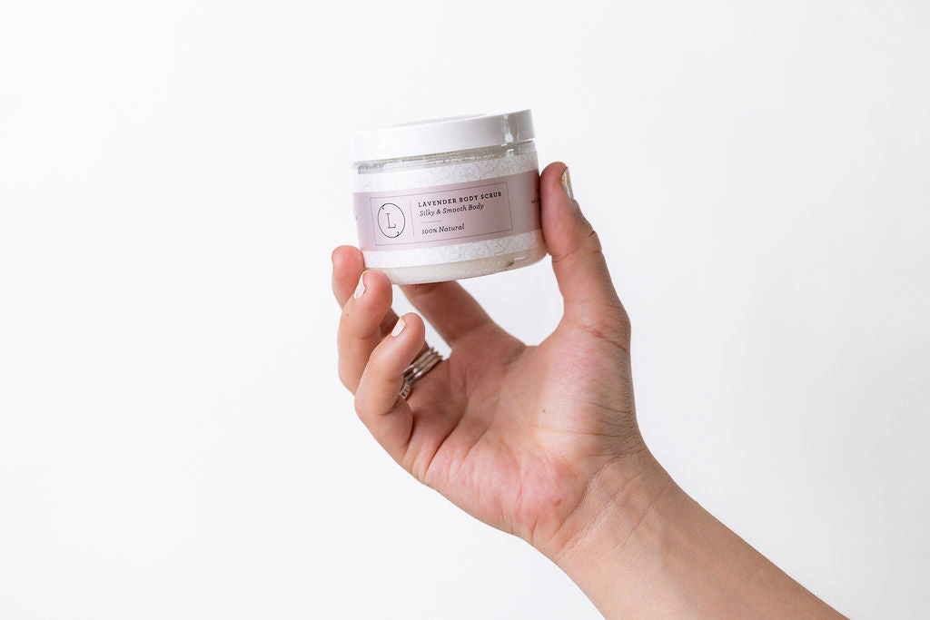 Lizush  Natural Lavender Body Salt Scrub 9oz, Handmade Exfoliating Salt Scrub