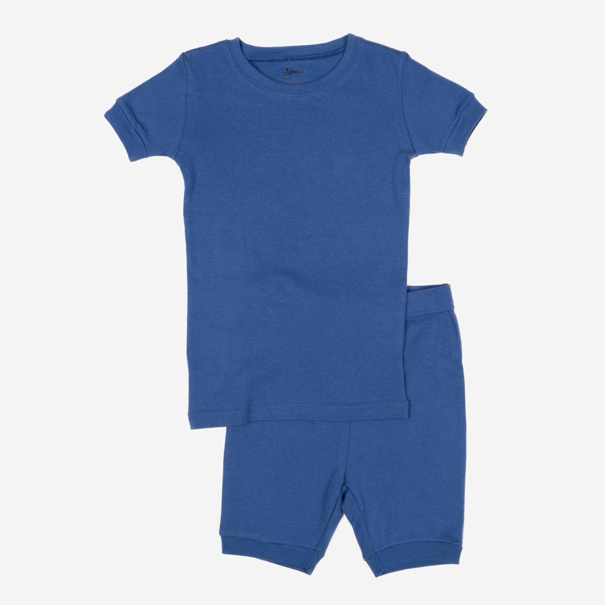 Leveret Kids 2-pc. Cotton Solid Short Sleeve Shirt & Shorts Pajama Set