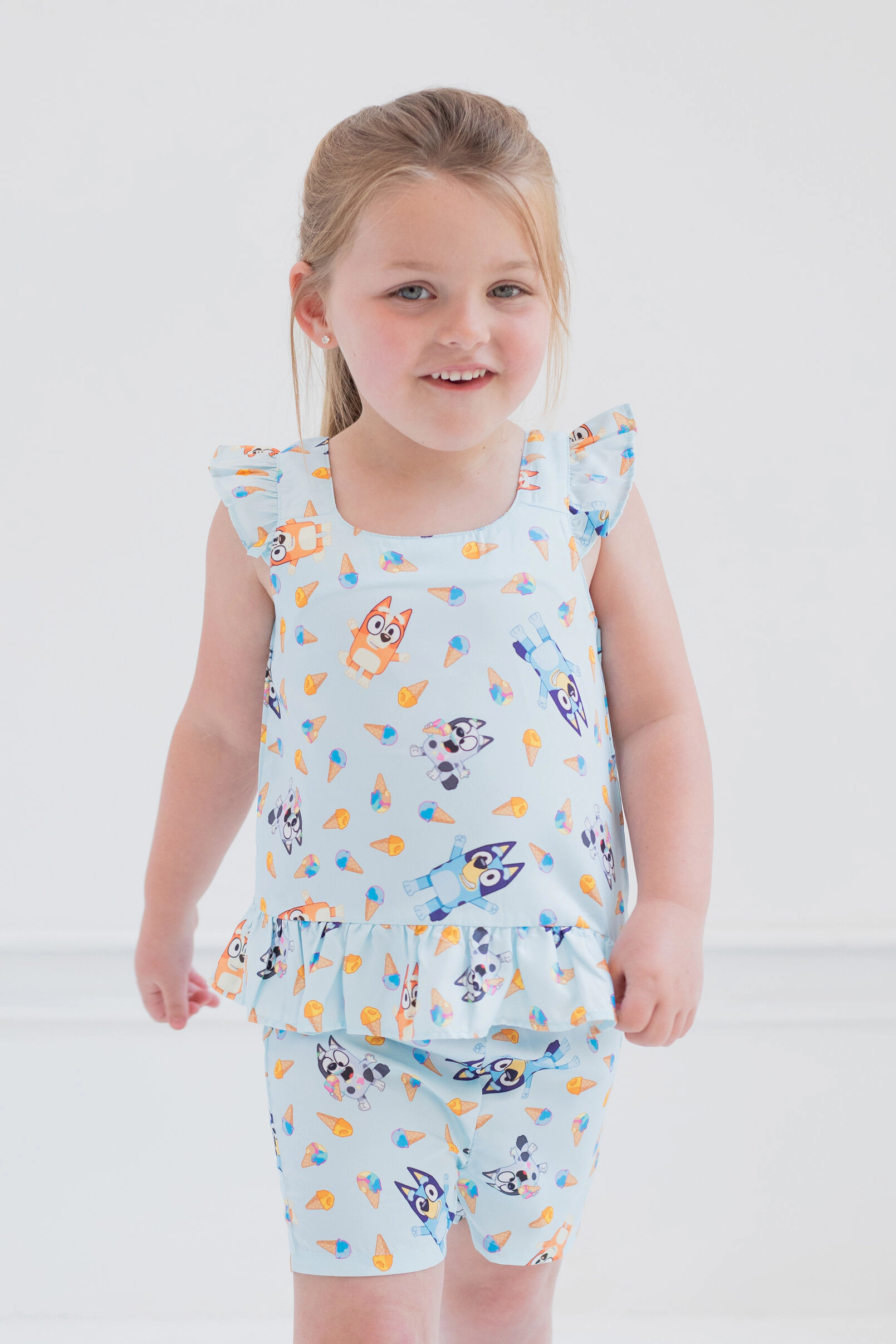 Bluey Dress Jumpsuit and 2-Piece Shorts Set