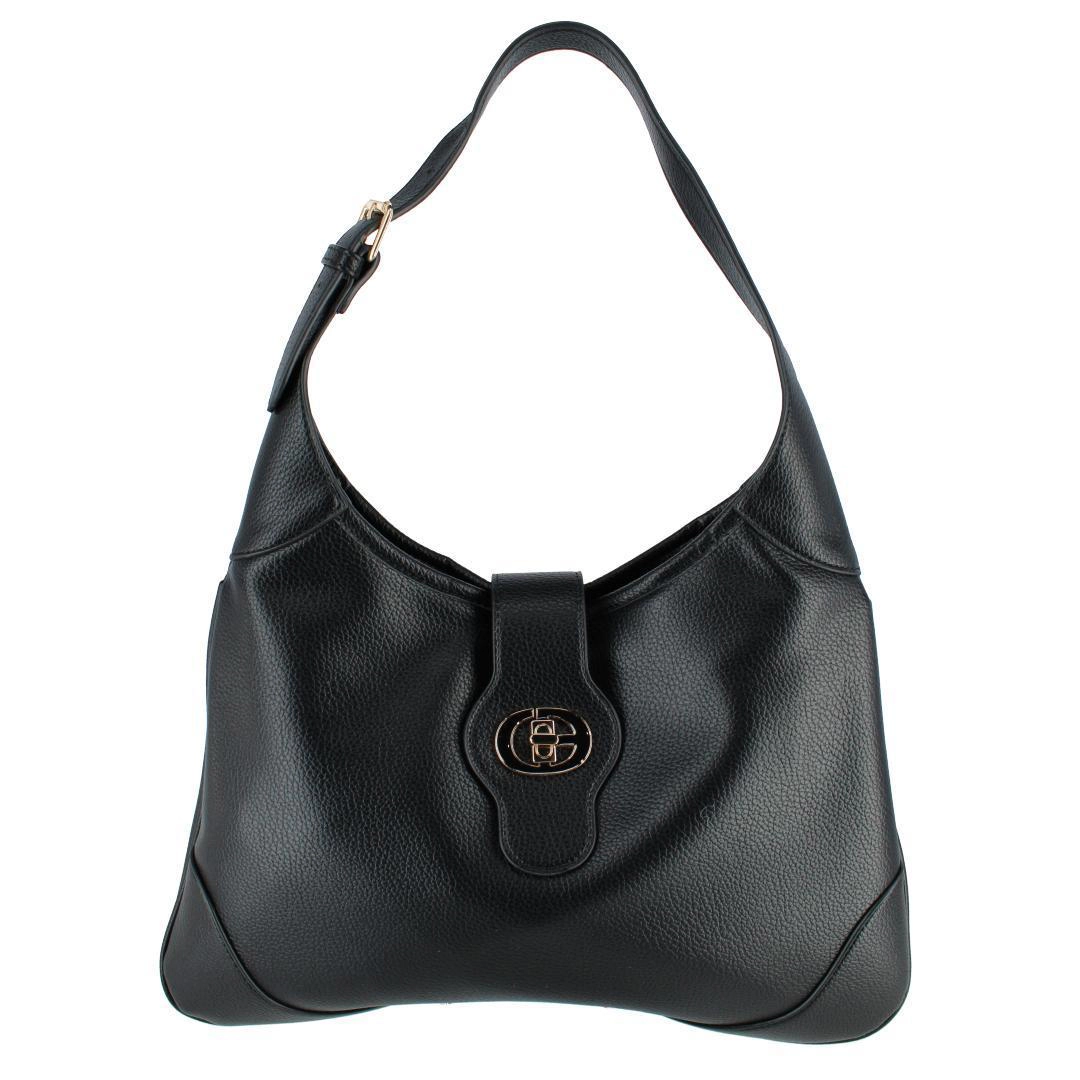 CTM Women's Synthetic Leather Shoulder Handbag and Matching Clutch Set