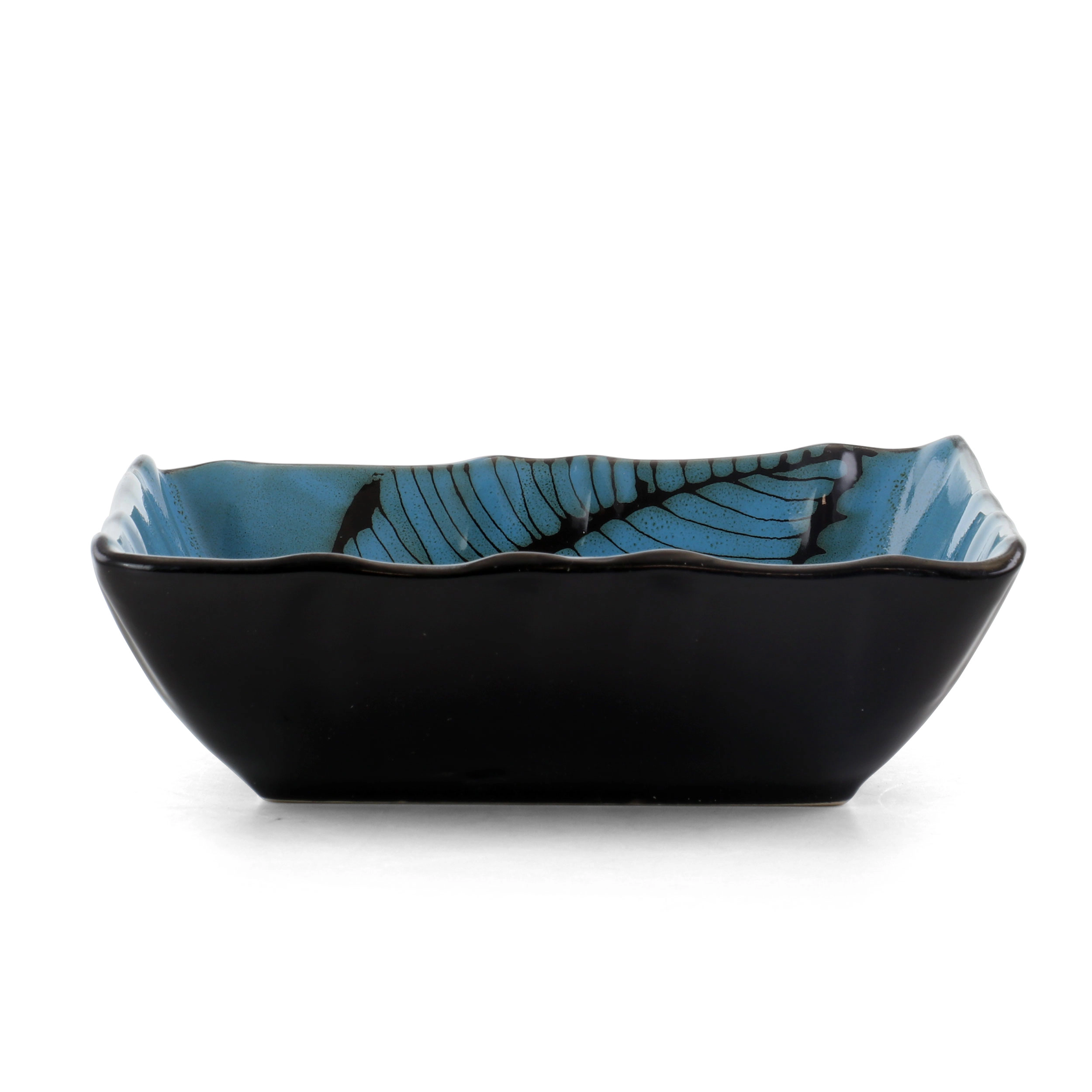 Elama Aloha Tide 16 Piece Luxurious Stoneware Dinnerware with Complete Setting for 4