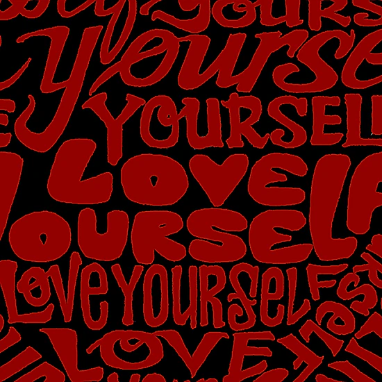 LA Pop Art Men's Word Art T-Shirt - Love Yourself