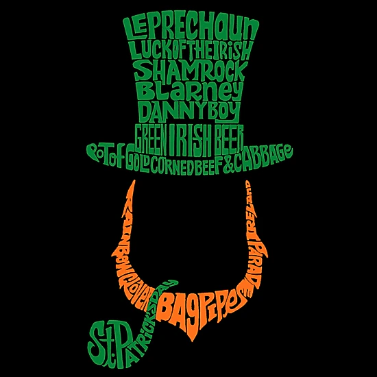 LA Pop Art Boy's Word Art Sweatshirt - Leprechaun
