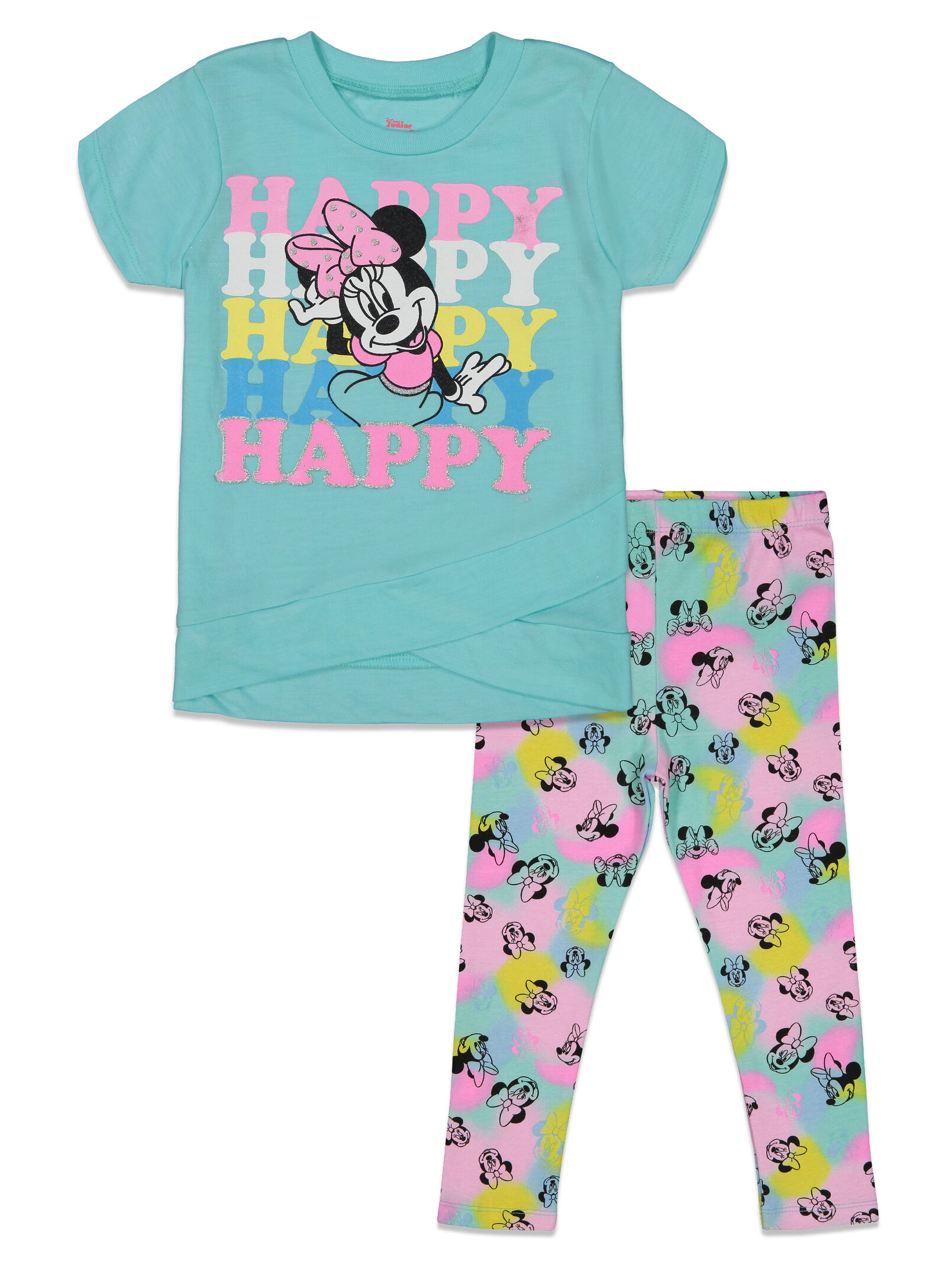 Disney Minnie Mouse Girls' 2-Piece T-Shirt and Leggings Set