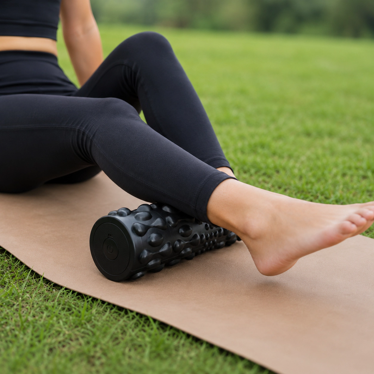 Pursonic Unisex Muscle Recovery Therapy Bundle – Vibrating Foam Roller & Neck and Shoulder Stretcher Relaxer Set