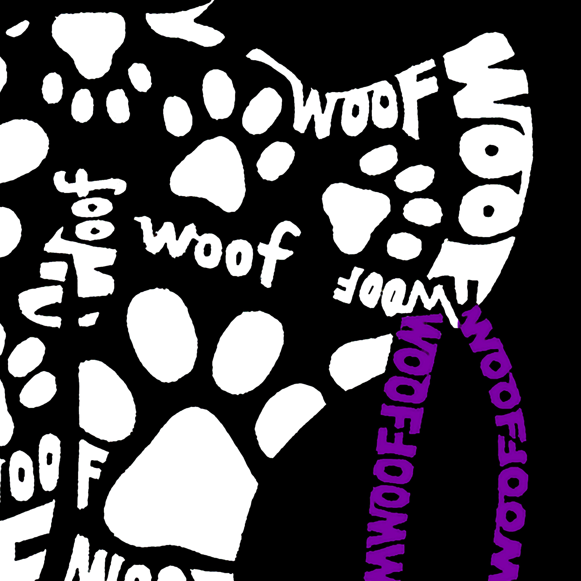 LA Pop Art Men's Cotton-Poly Word T-Shirt - Dog Leash