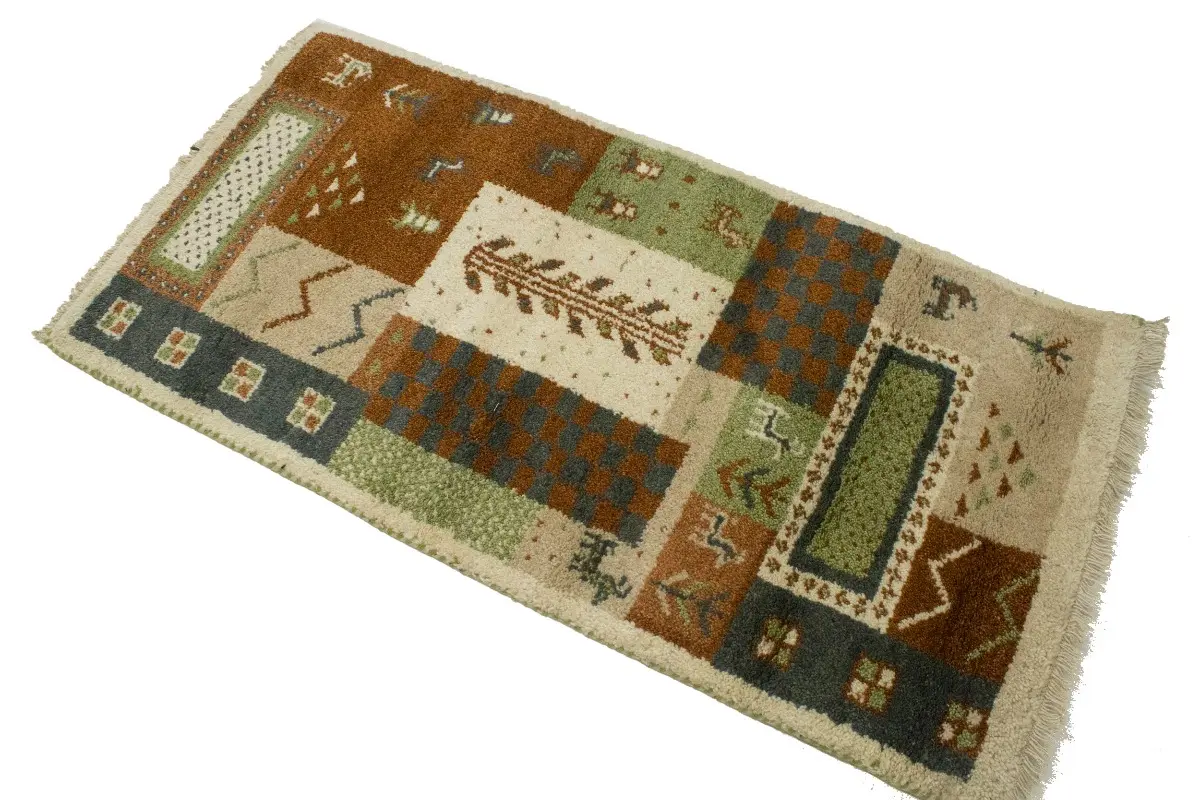 Magic Rugs Beige Geometric 2X4 Indo-Gabbeh Oriental Rug