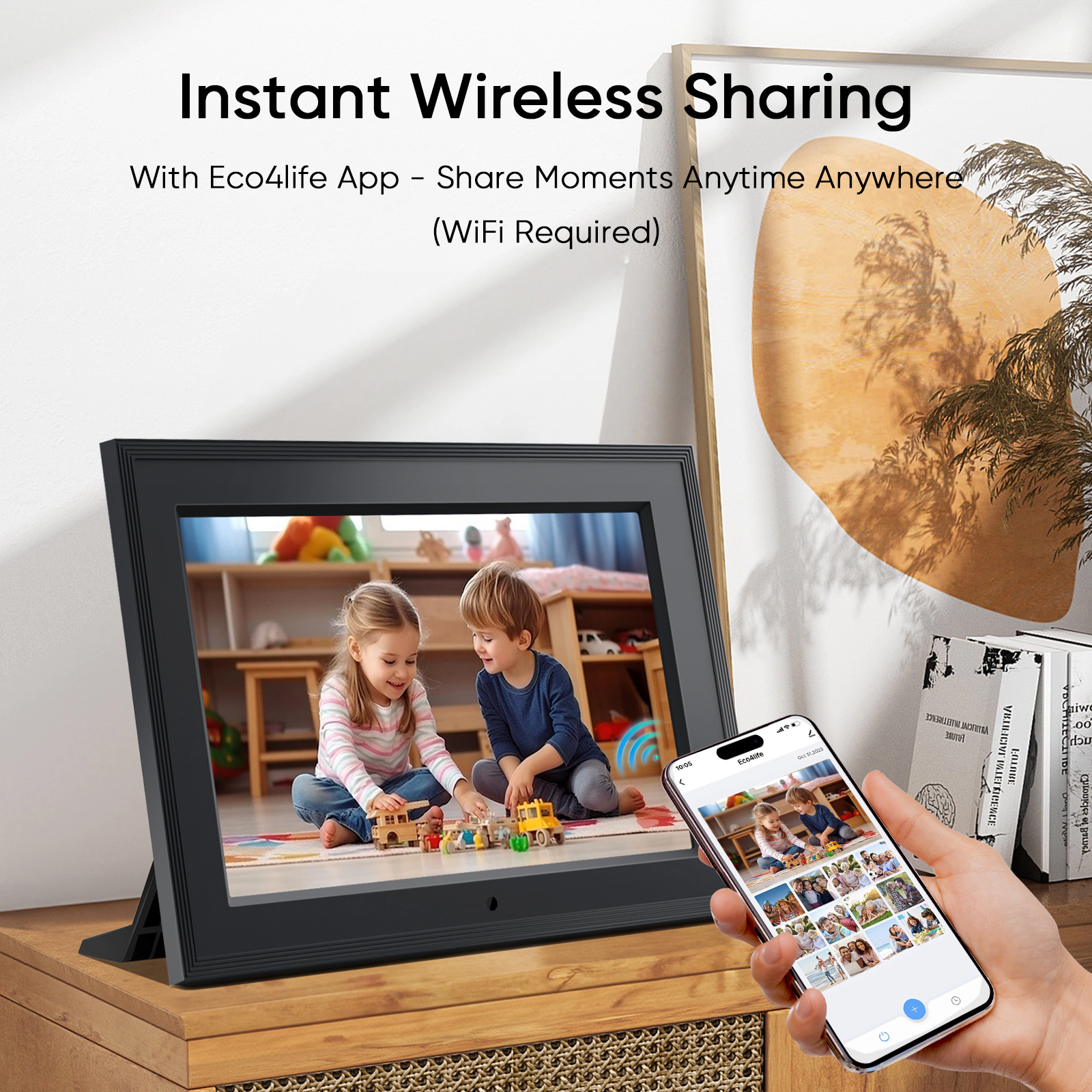 Eco4life 7" WiFi Digital Photo Frame IPS Instant Photo Share