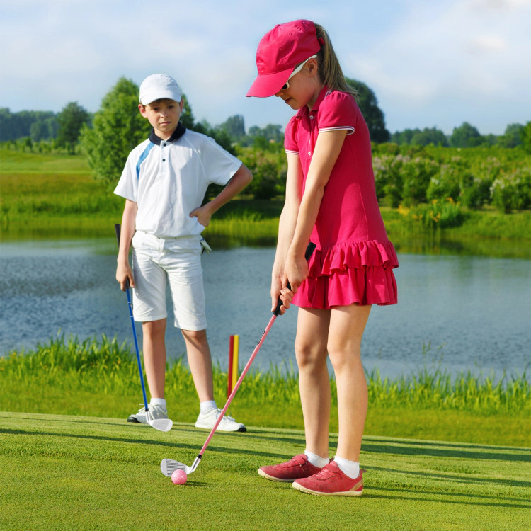 SUGIFT Pink Fiberglass Shaft and Headcover for Ages 11-14 Junior 7 Iron Golf Club