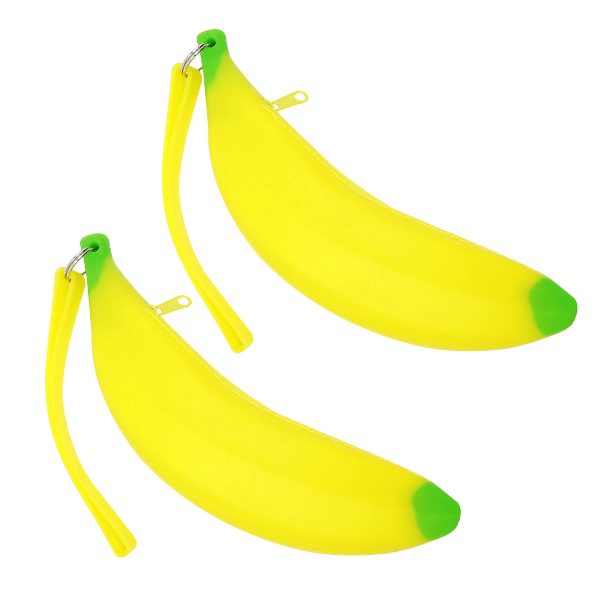 Wrapables Silicone Banana Coin Purse Key Holder (Set of 2)