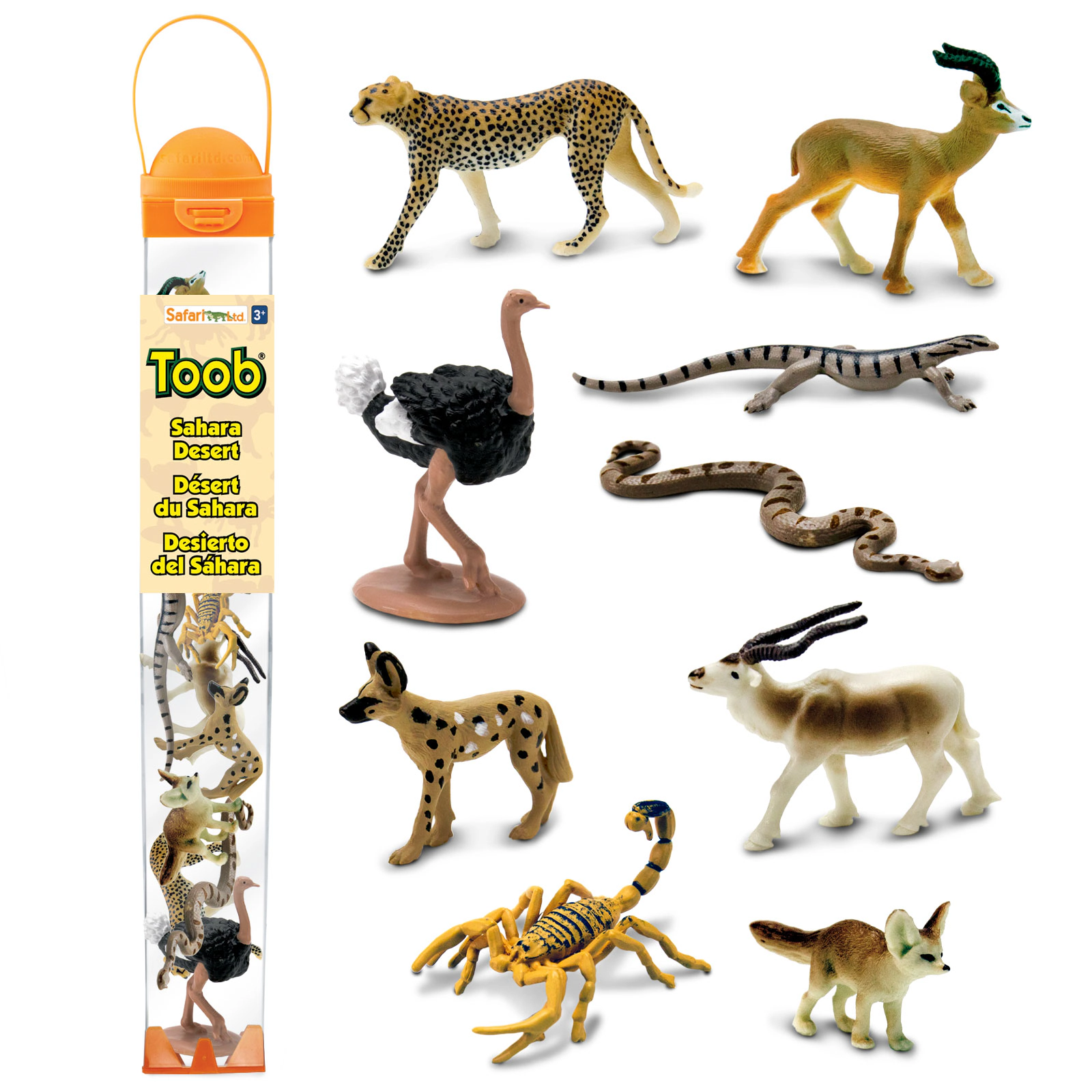Safari Ltd. - Sahara Desert Animals TOOB - contains 9 Mini Figurines