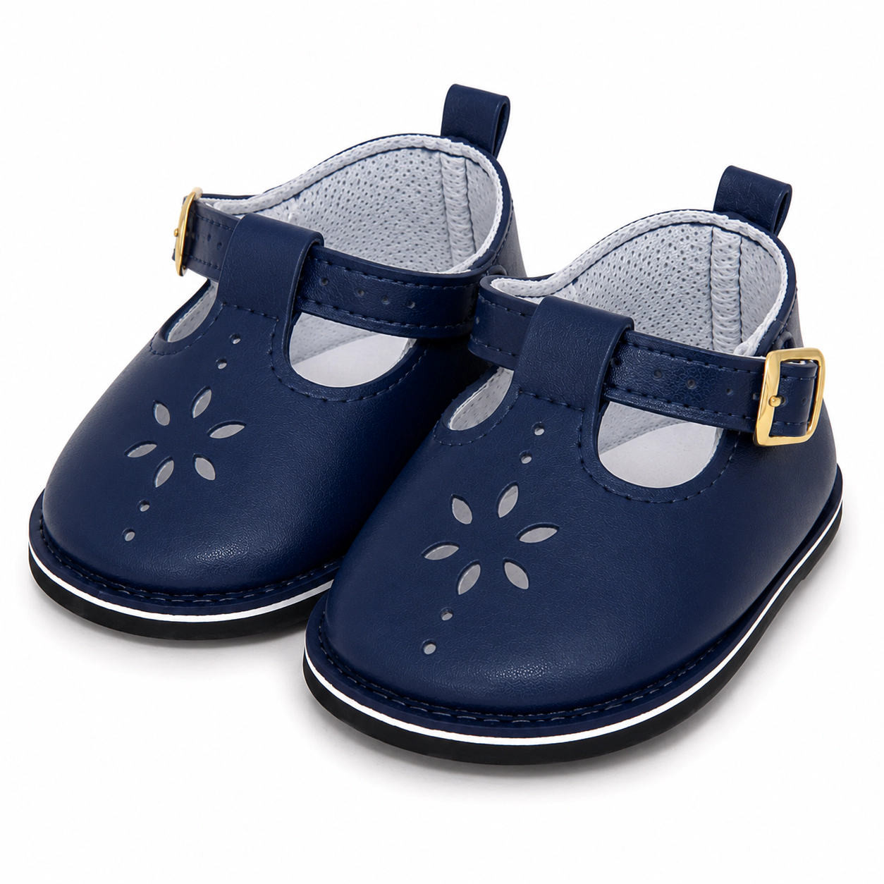 MBD  Classic Navy Mary Jane Doll Shoes with Cutout Detail – 18 Inch Doll Shoes