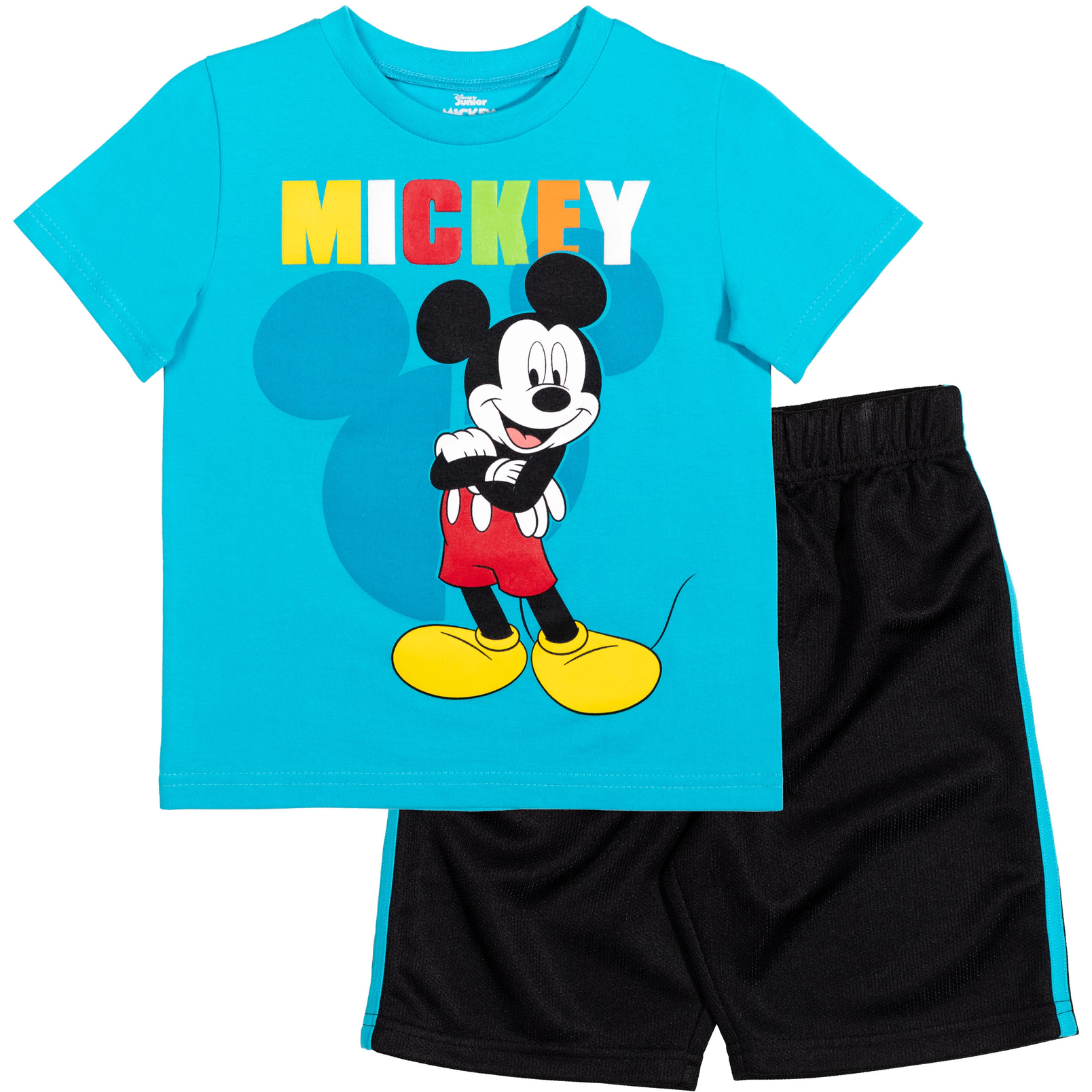 Disney Mickey Mouse 2-Piece Graphic Tee and Mesh Shorts Set