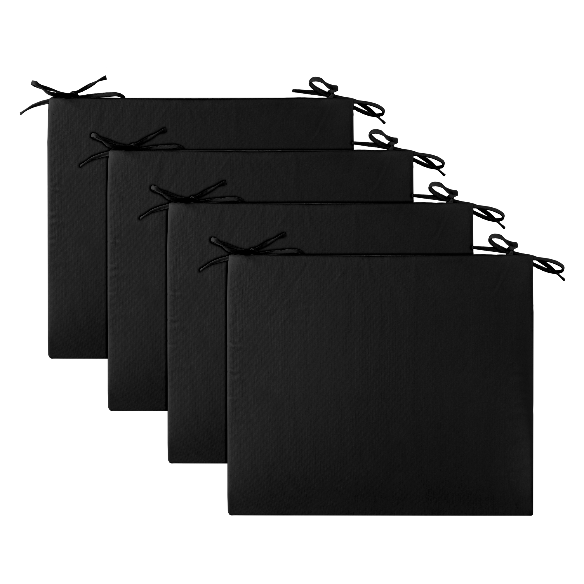 Unikome Set of 4 Outdoor Patio Seat Cushions, Water-Resistant Square Corner Chair Pads