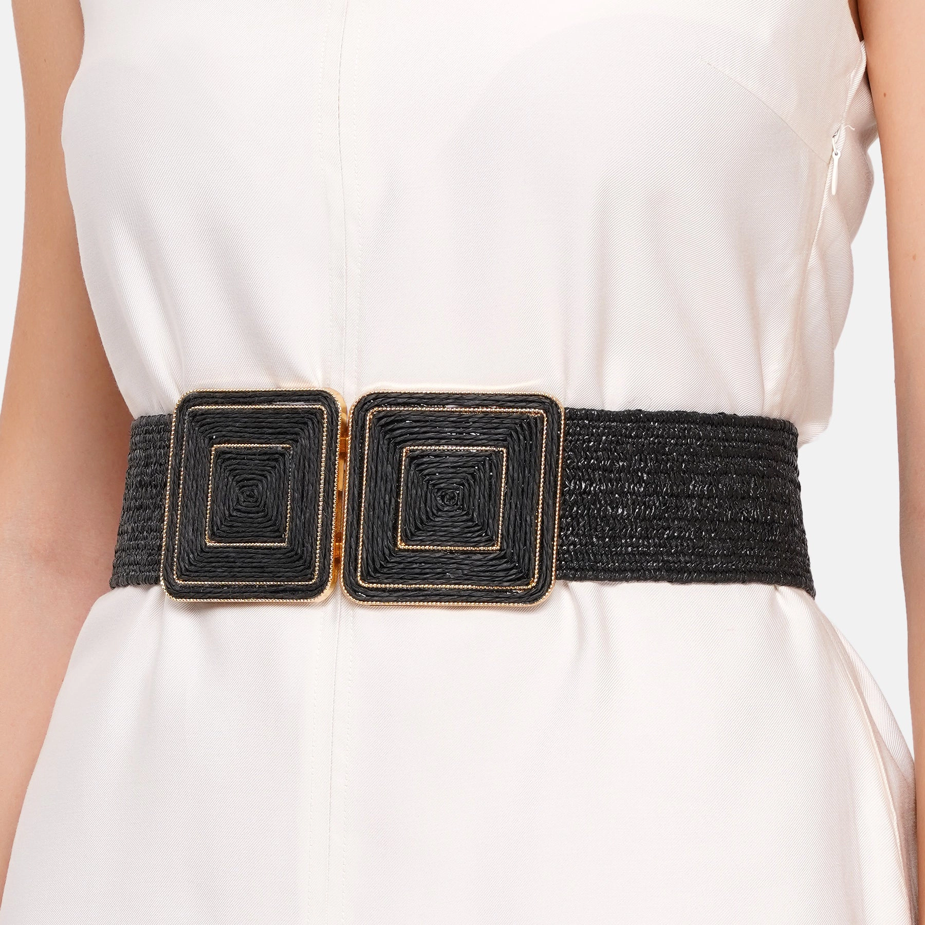 AGP PARIS Black Hook Buckle Women's Belt