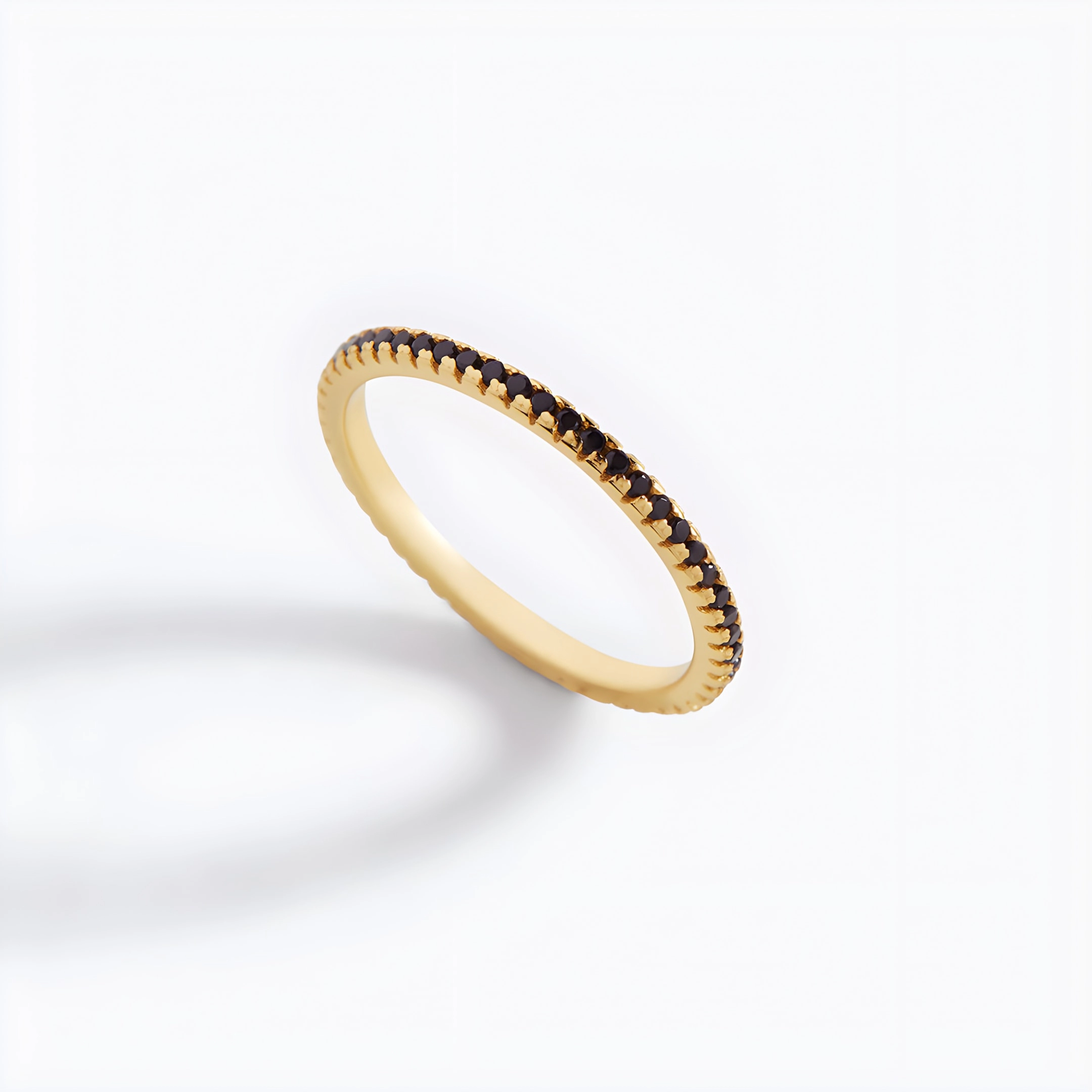 Mint & Lily Women's Black Cubic Zirconia Eternity Ring