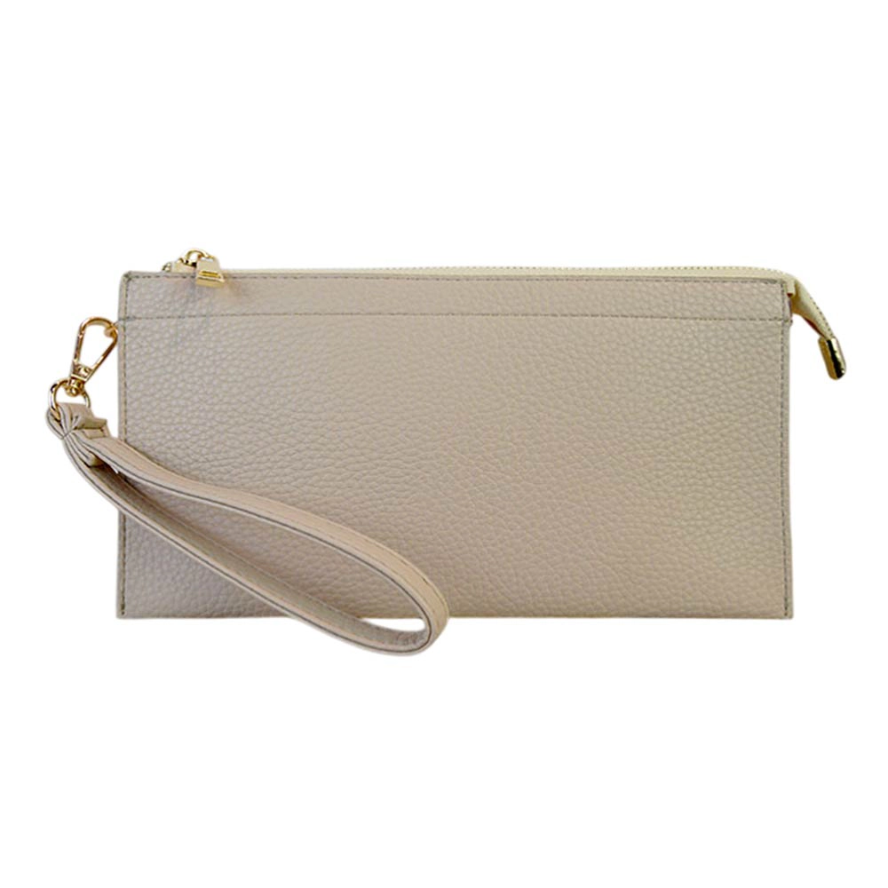 FASHNZFAB Faux Leather Slim Wallet Crossbody Bag