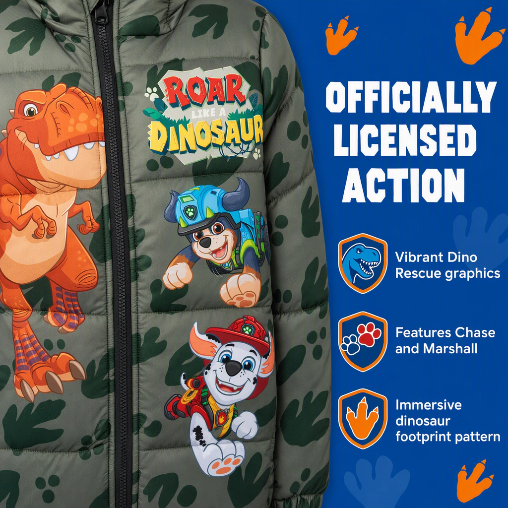 Paw Patrol Boys' Hooded Puffer Jacket