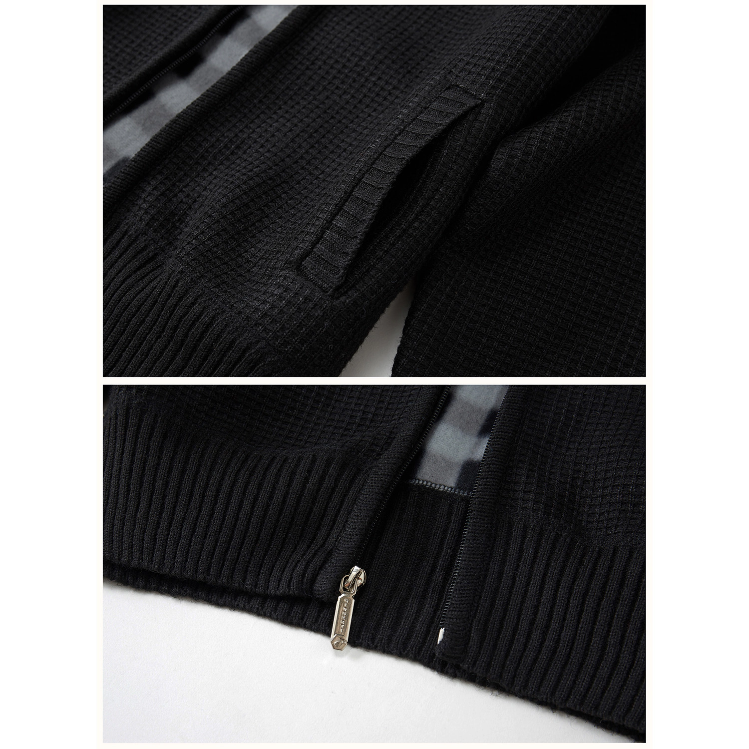 Gioberti Boy's Knitted Full Zip Cardigan Sweater With Soft Brushed Flannel Lining