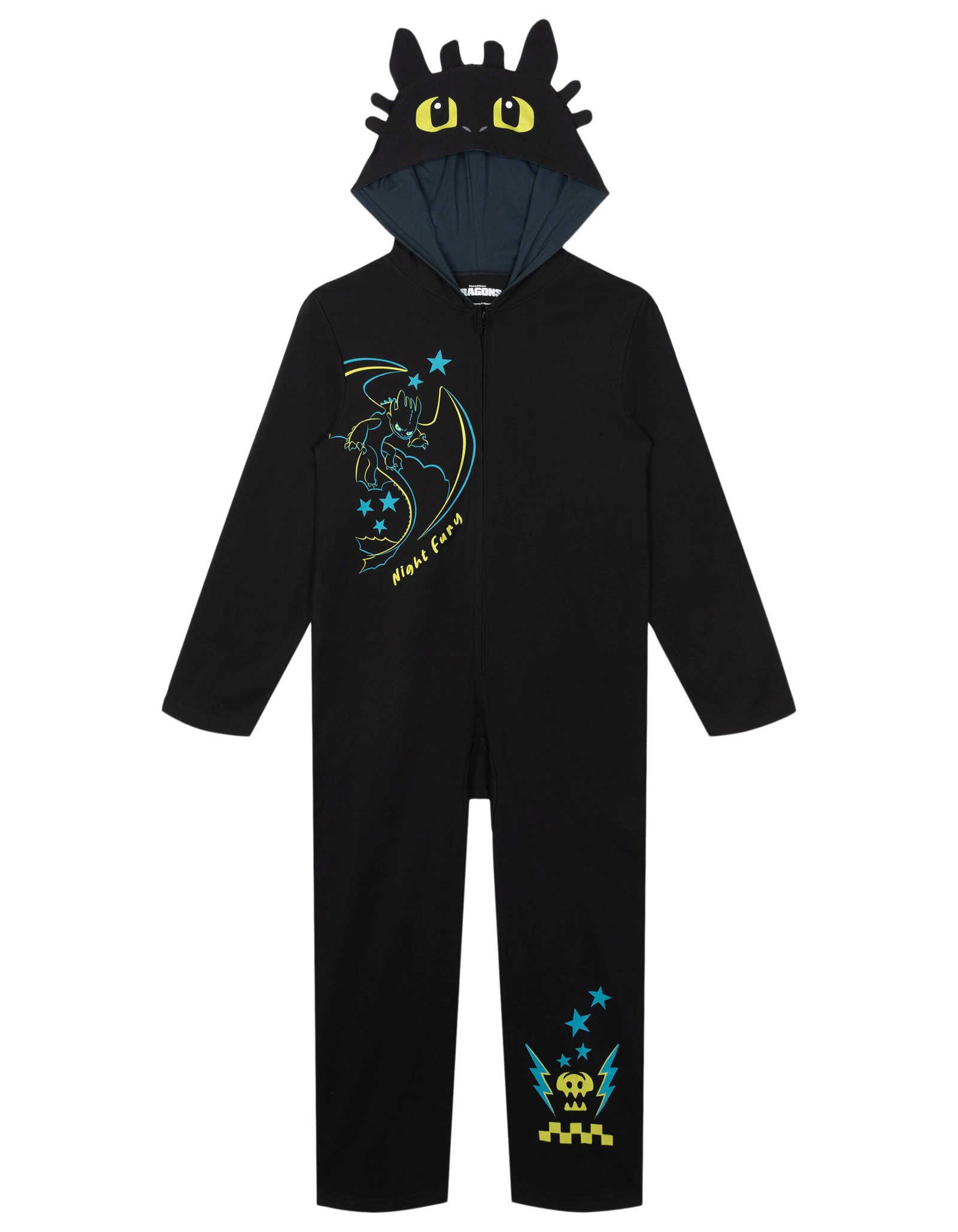 DreamWorks How to Train Your Dragon Toothless Cosplay Hooded One Piece Coverall