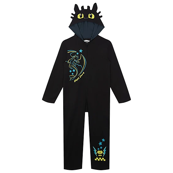 DreamWorks How to Train Your Dragon Toothless Cosplay Hooded One Piece Coverall