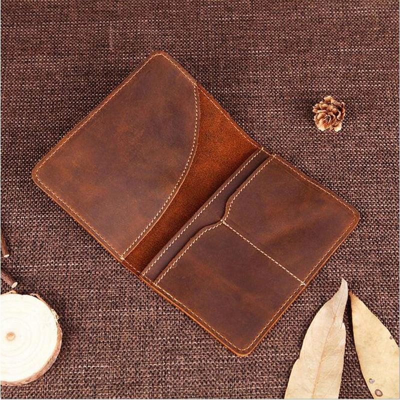 Steel Horse Leather Unisex Priam Handmade Leather Passport Cover