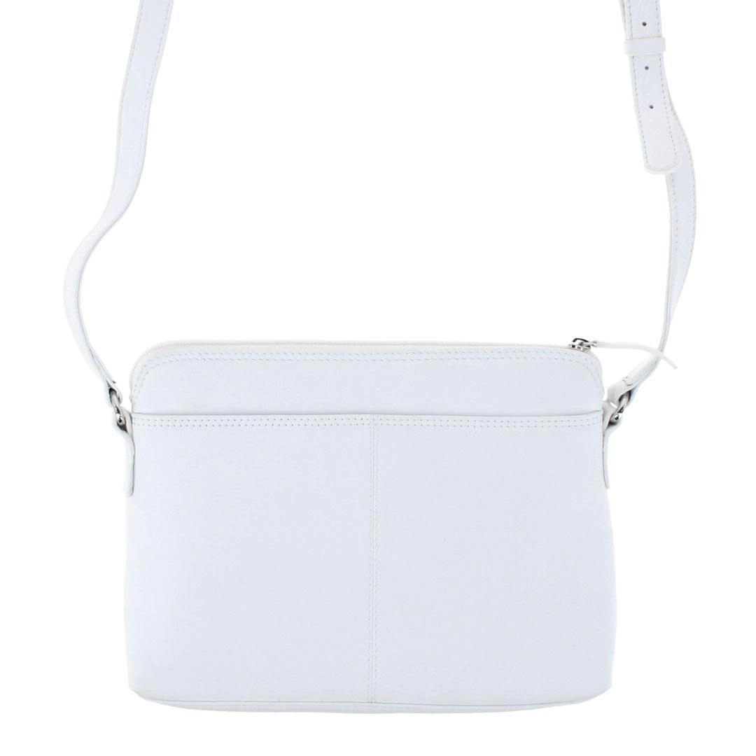 CTM Women's Leather Shoulder Bag Purse with Side Organizer
