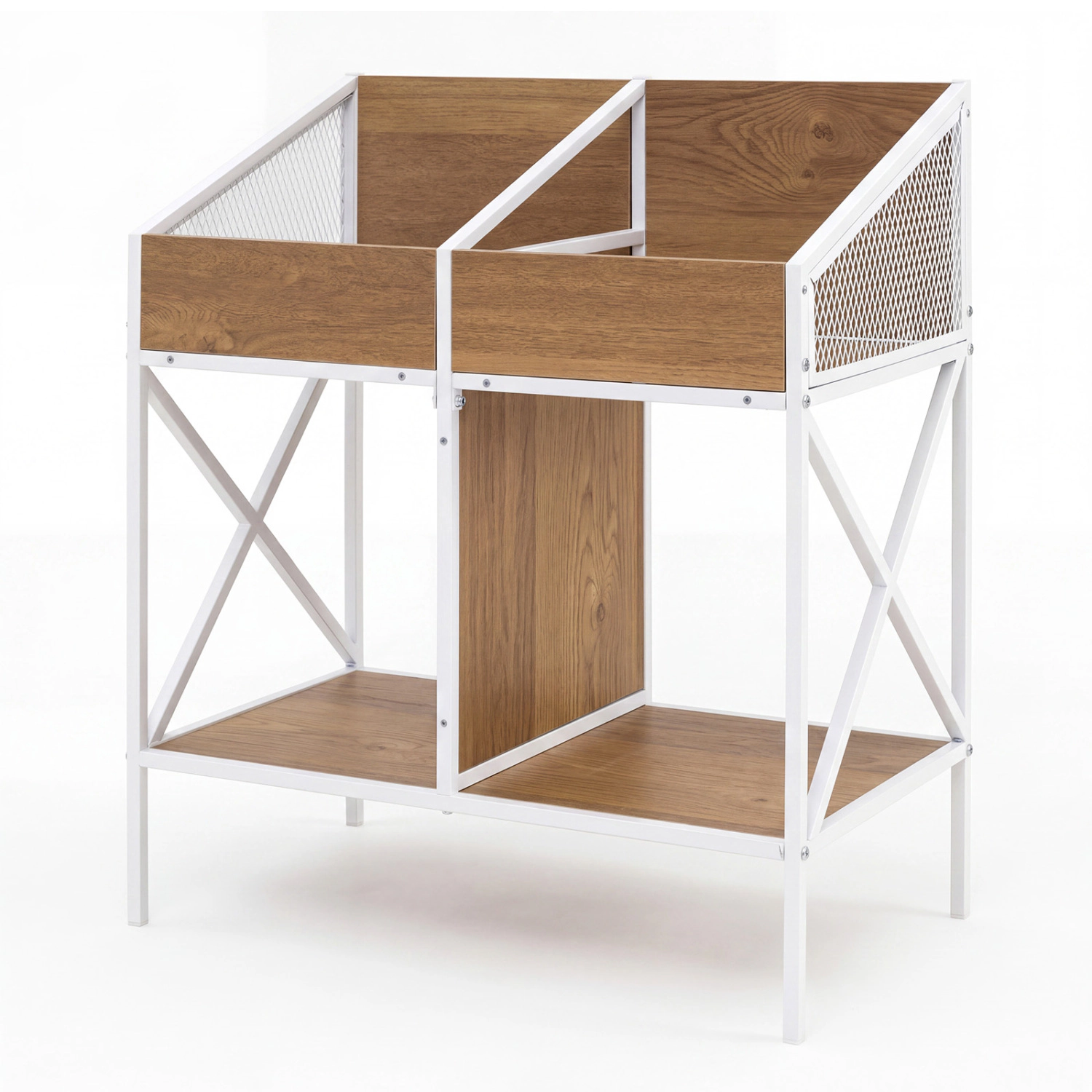 LJG Industrial Magazine Books Record Holder with Metal Frame and Anti-Tip Kits