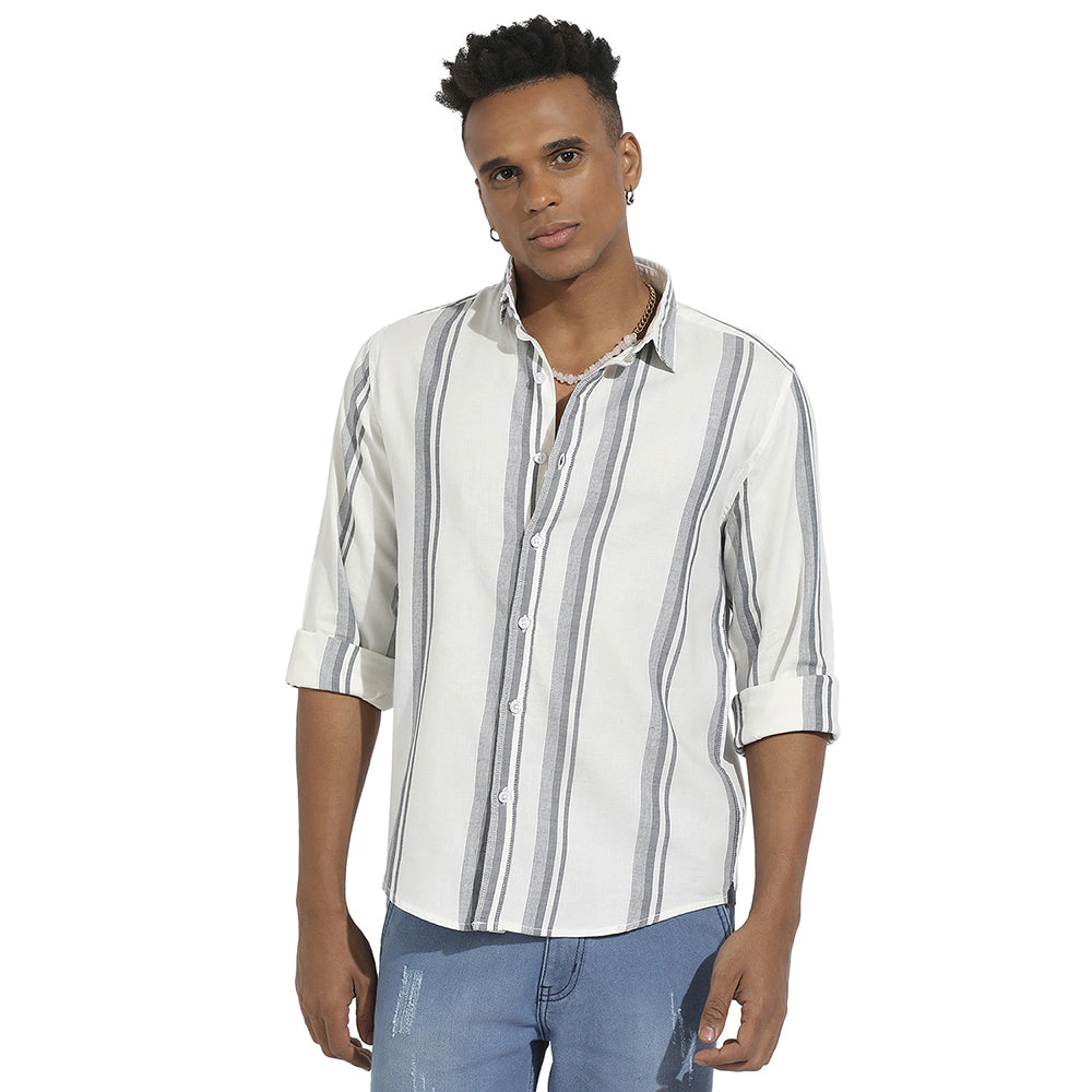 Men's Barcode Striped Shirt