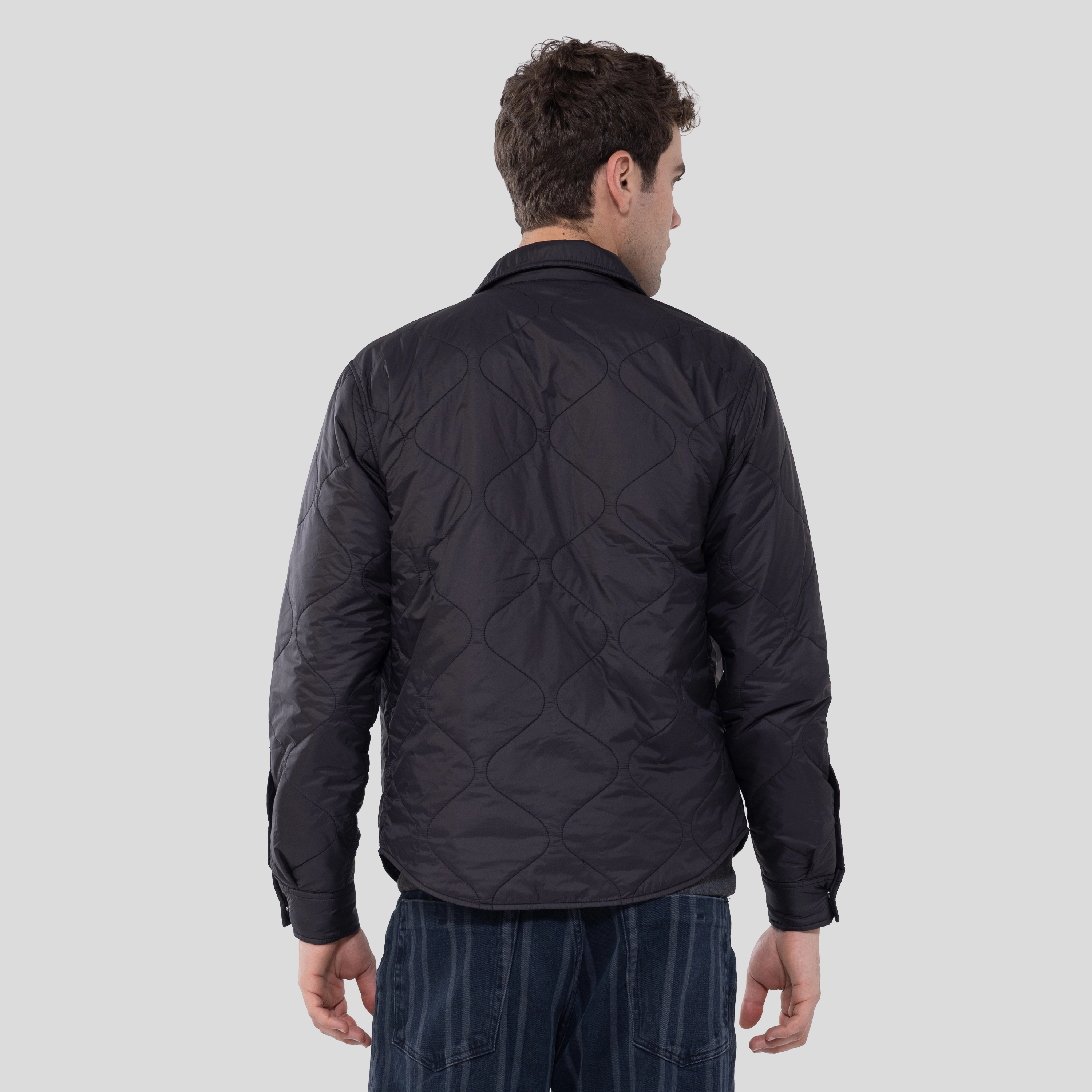 Members Only Men's Quilted Shirt Jacket