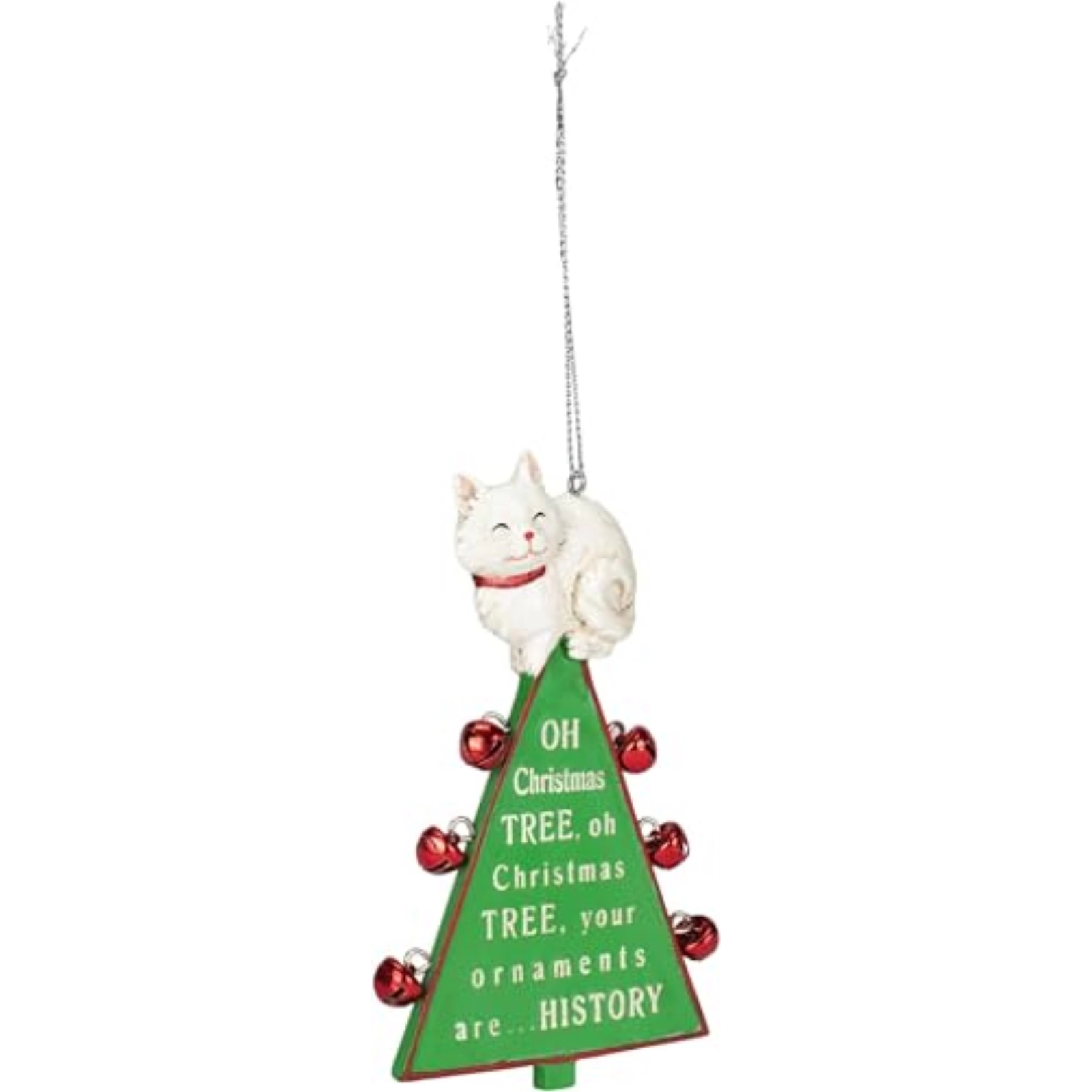 Ganz Oh Christmas Tree Cat Resin Christmas Ornament 4.9 inch