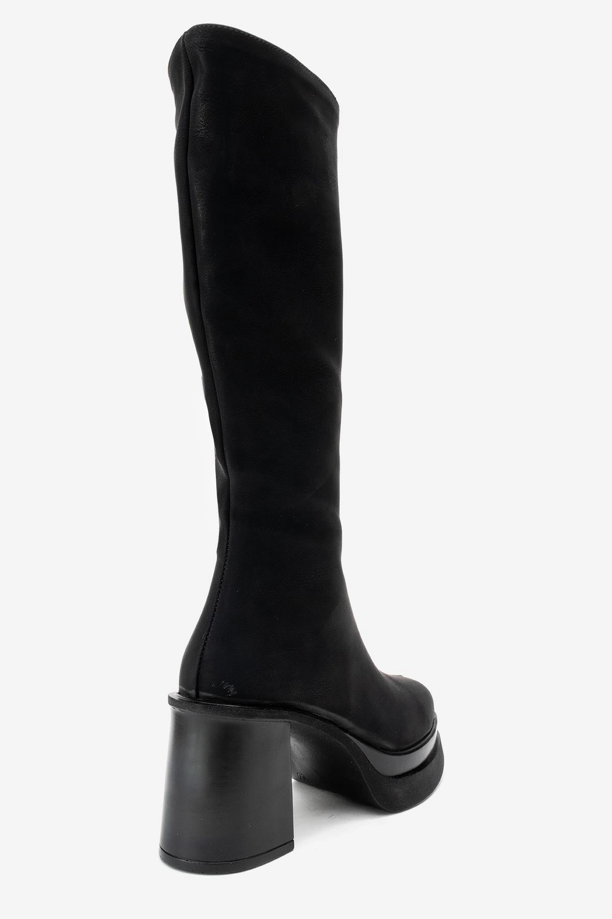 Prologue Shoes Womens Carm Nubuck Platform Mid Calf Boot