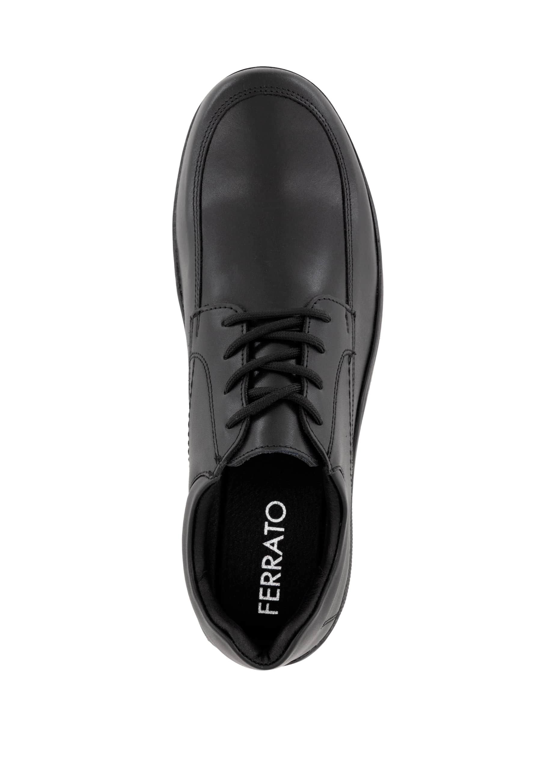 Ferrato Mens Leather Lace-Up Flats