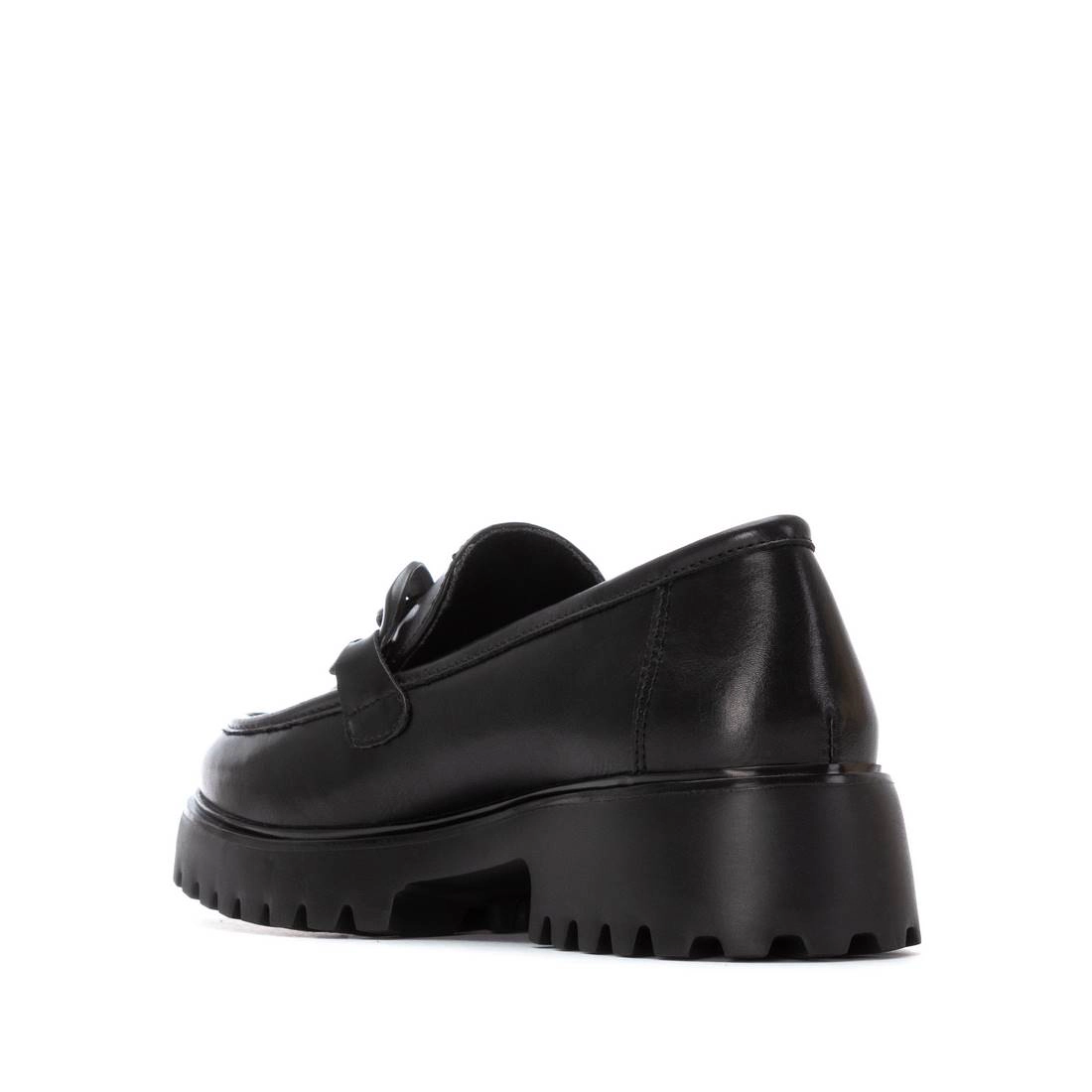 XTI Women's Chunky Heel Moccasins