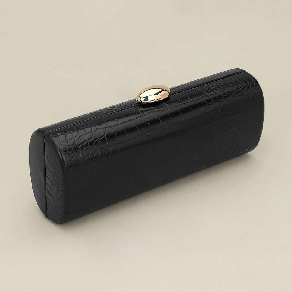 FASHNZFAB Faux Leather Textured Pattern Clutch Evening Bag