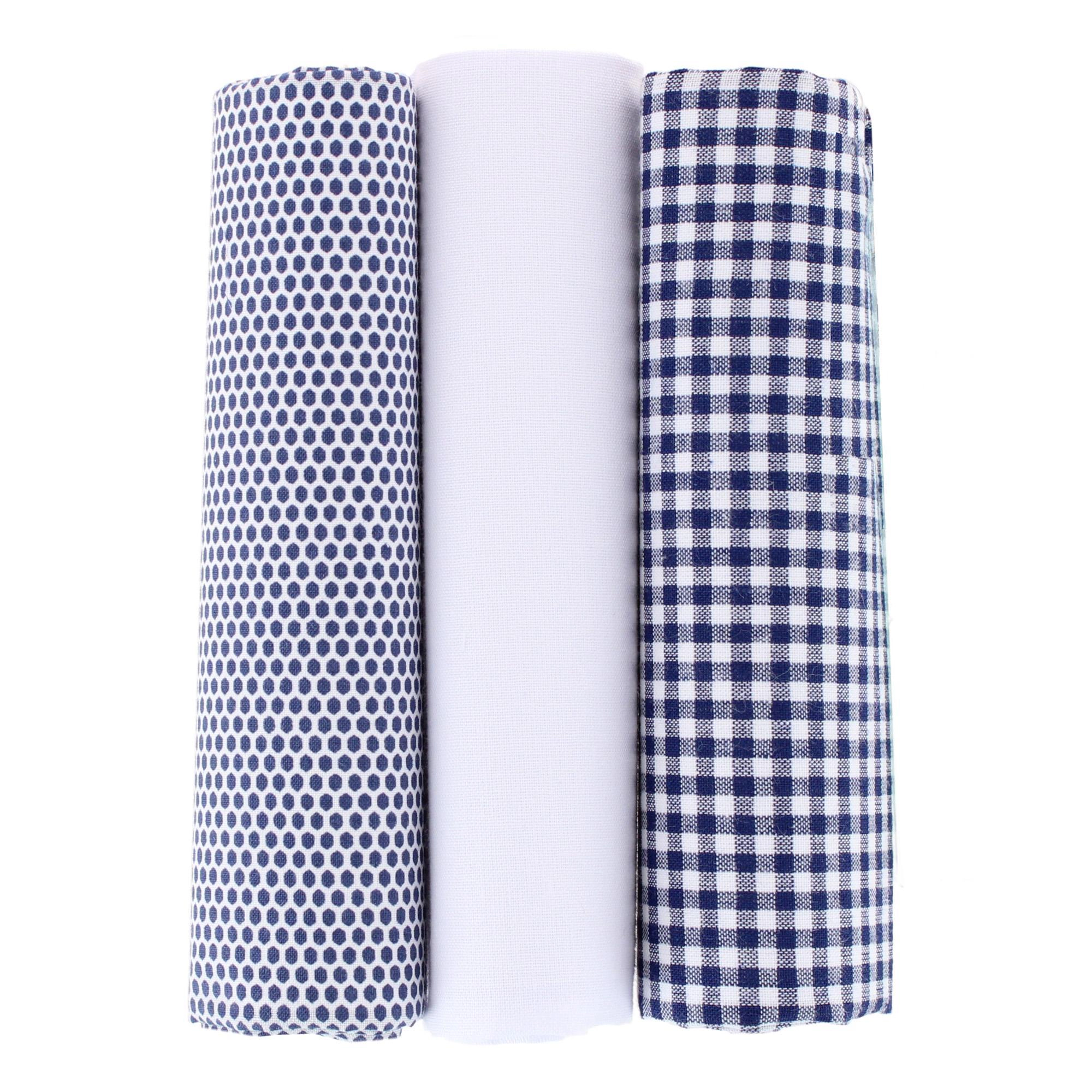 Essentials by Trafalgar Classy Dot and Check Patterned Blues Handkerchiefs