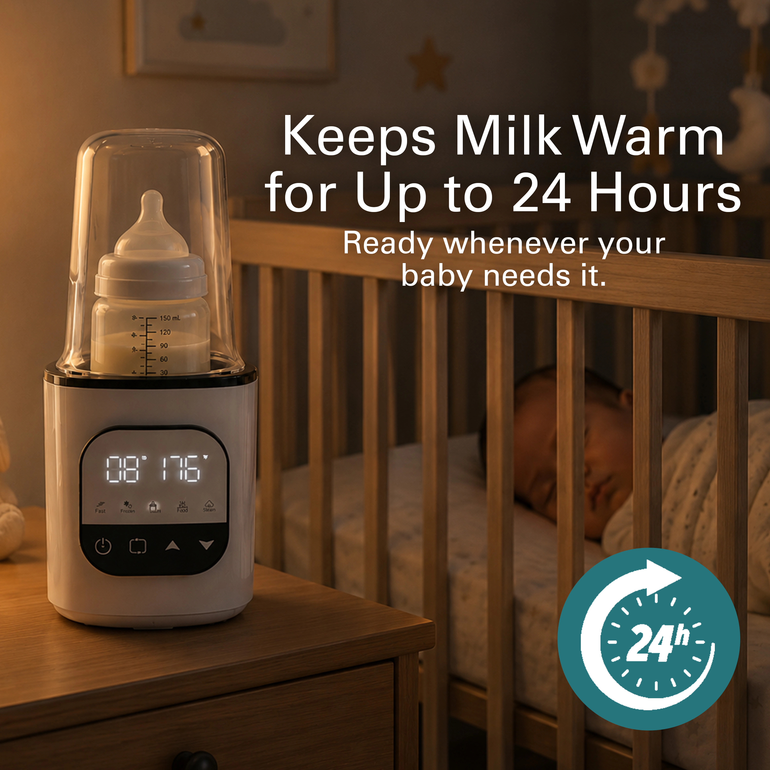 Sperric Baby Bottle Warmer - Fast Milk Warmer with Temperature Control, Sterilizer & Timer for Formula and Breast Milk