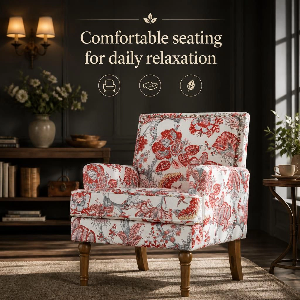 GOODSILO Comfortable Upholstered Single Accent Chair