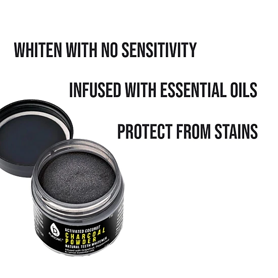 Pursonic Unisex Natural Teeth Whitening Charcoal Powder 5-Pack