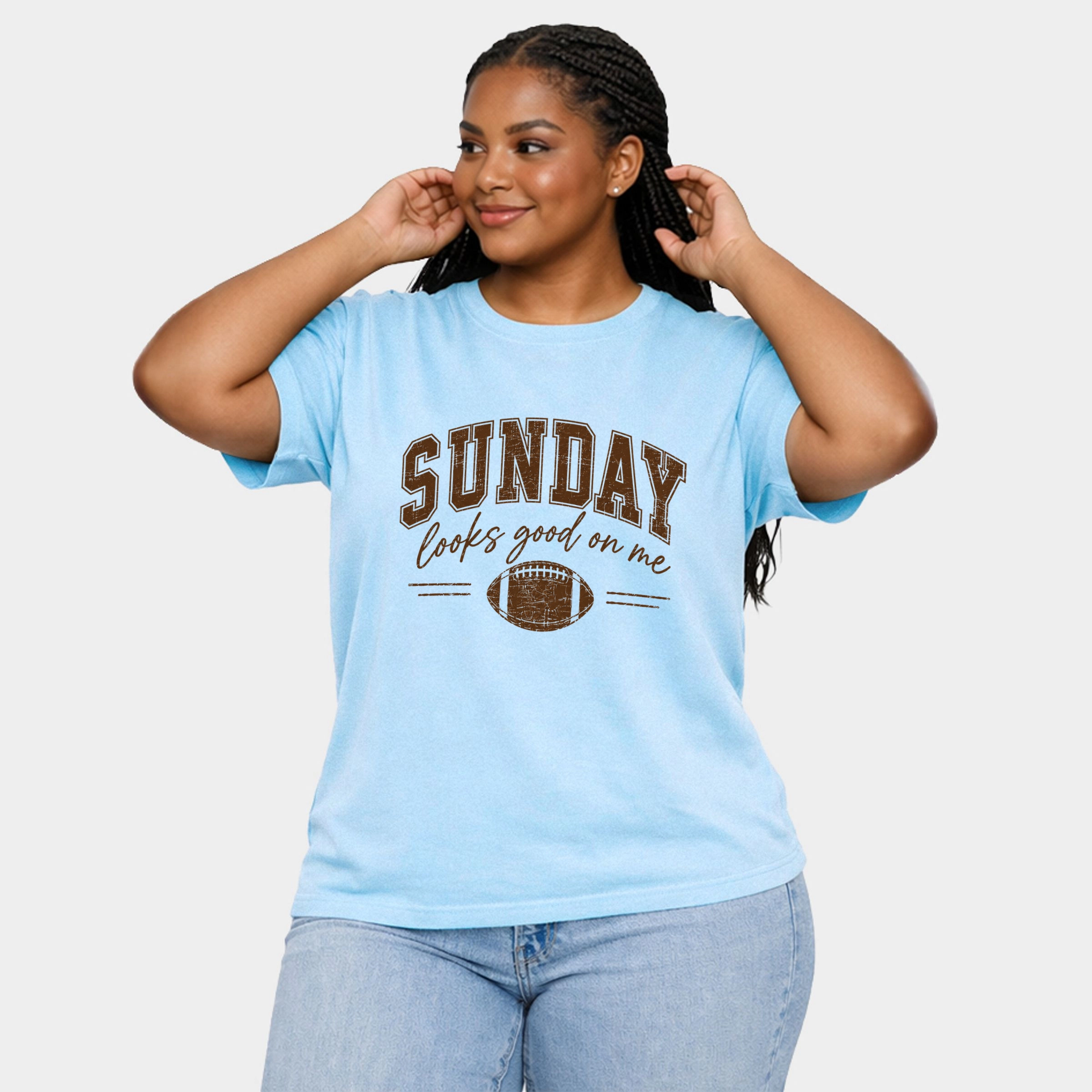Simply Sage Market - Women's Plus Garment Dyed Tee Sunday Looks Good On Me