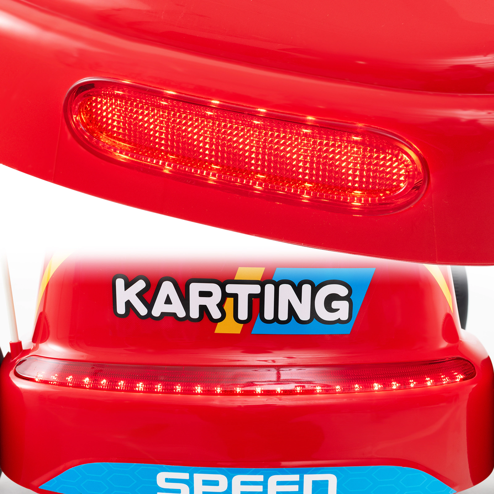 SUGIFT 12V Electric Go Kart Ride-On Car with Remote Control 66-lb Capacity Ages 3+ 33-in Body Built-In Music Red