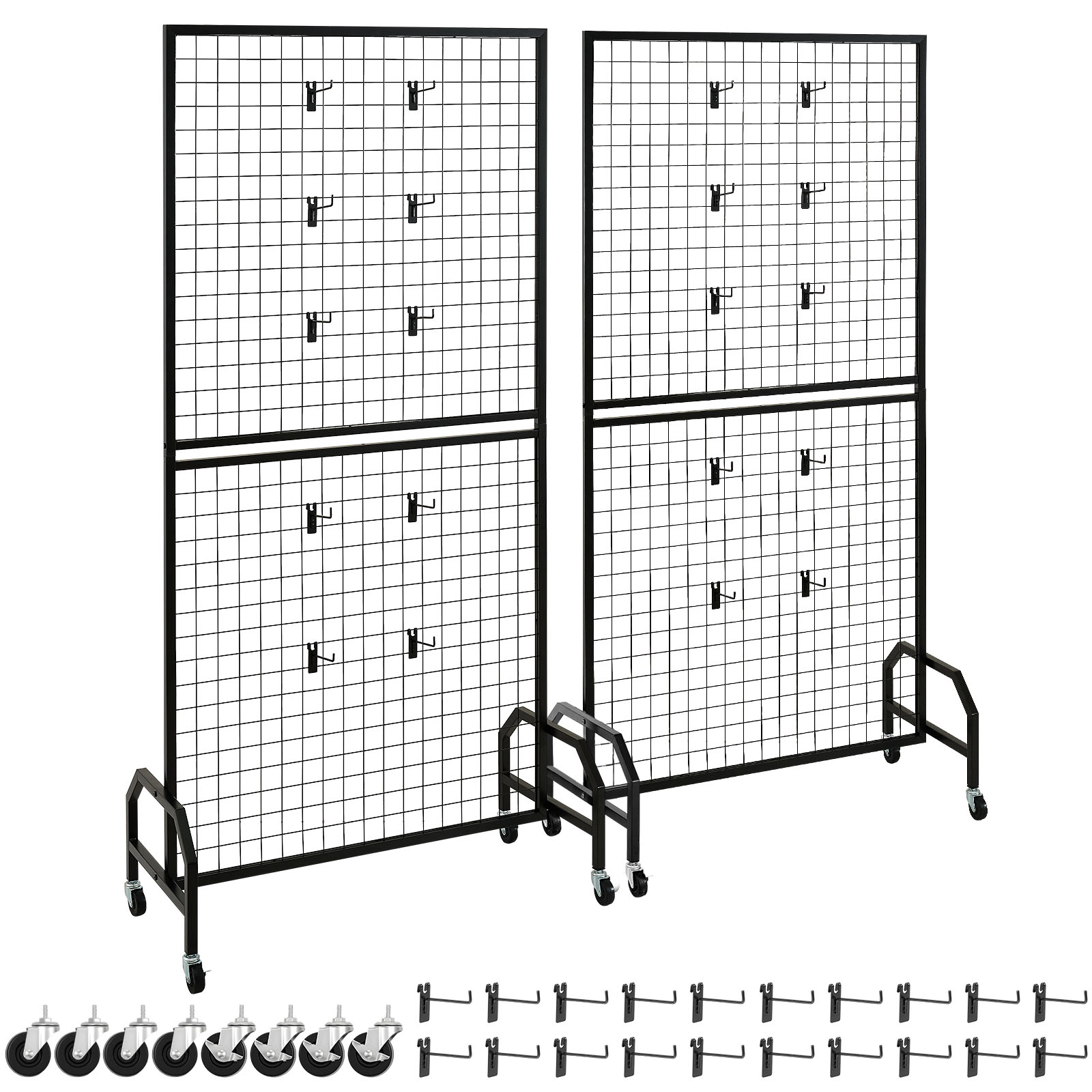 HONGGE Grid Wall Wire Grid Panels Display Art Display with and Hooks Gridwall for Craft