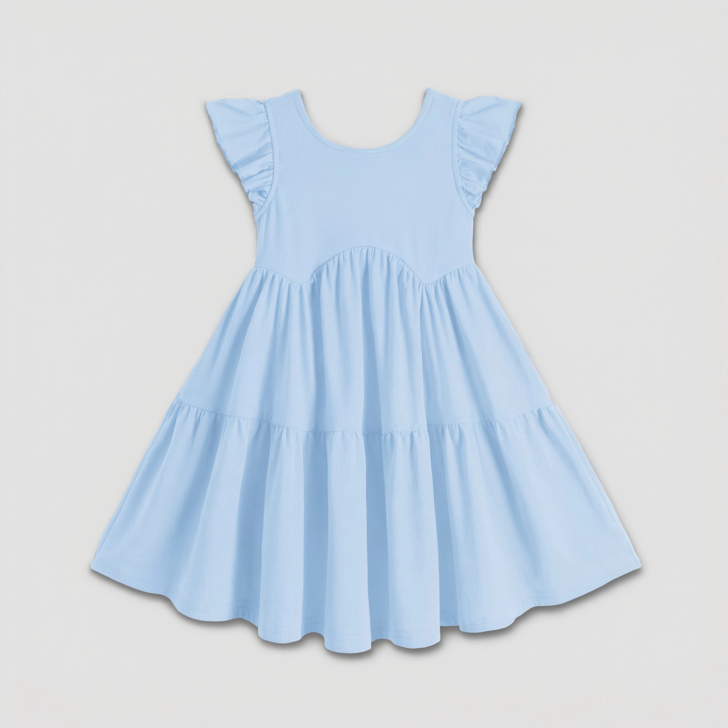 Arshiner Summer Dress Cute Kids Wedding Elastic Waist Swing Sundress For Little Girls