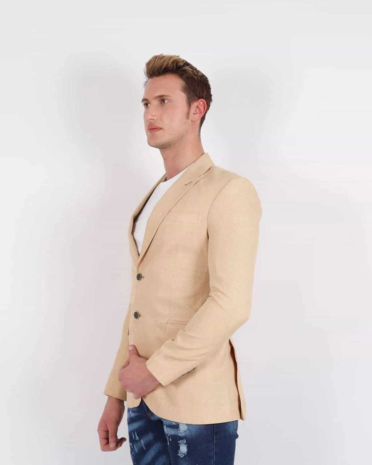 Elie Balleh Men's Slim Fit Solid Sports Coat Jacket