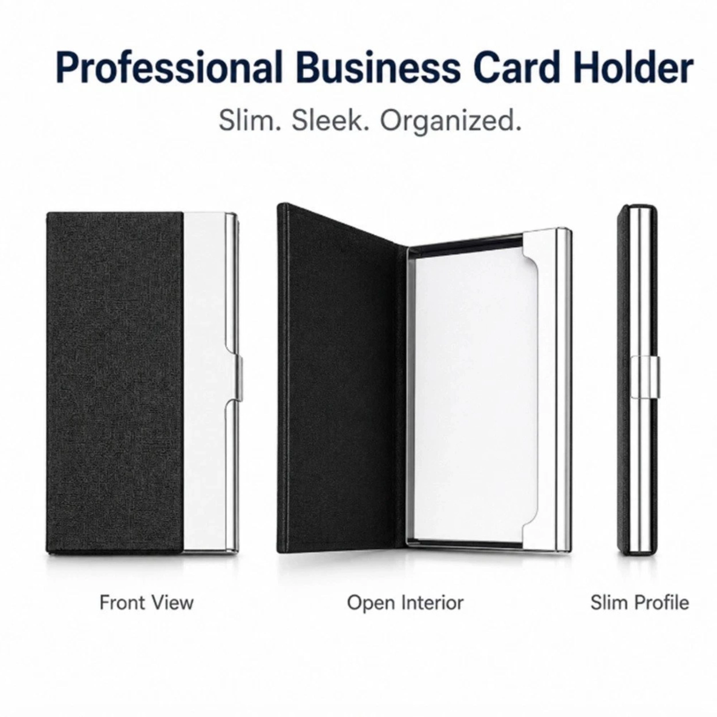 Home Collection Slim PU Leather Card Holder Wallet Pocket Case for Cards