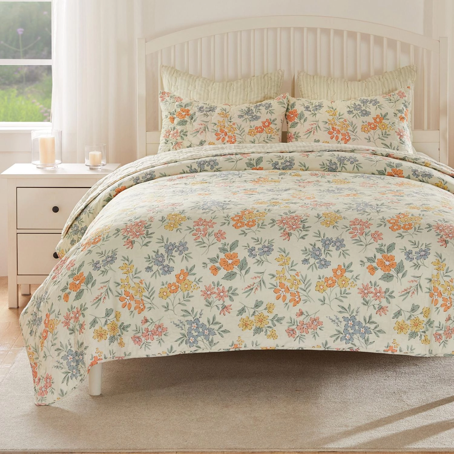 Greenland Home Fashions Chloe Luxurious Modern Design 2 Piece s Quilt Set