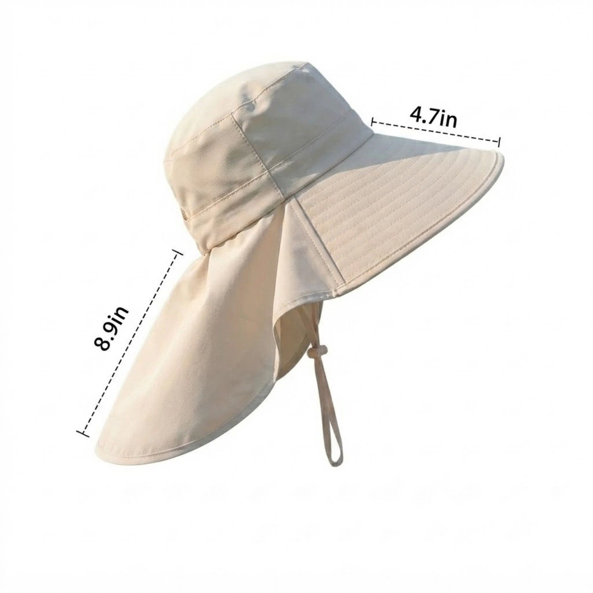 Alilang Women's Wide Brim Sun Hat with Neck Flap Breathable Mesh Panel and Lightweight Outdoor Design