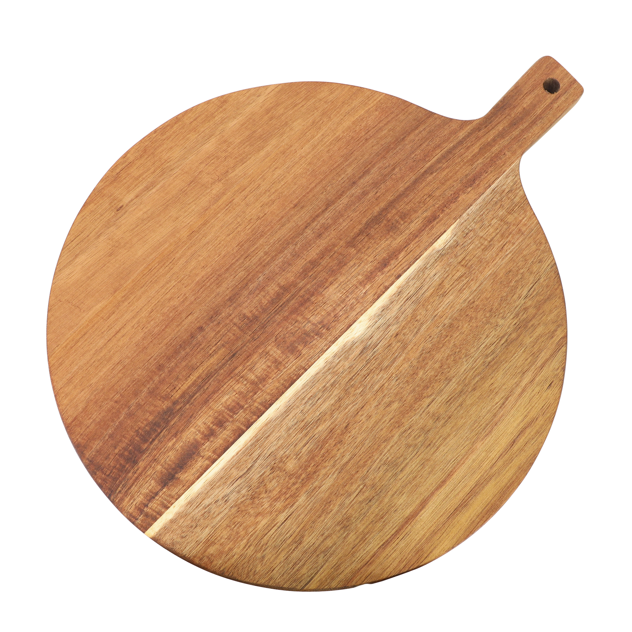 MegaChef 12 Inch Acacia Wood Round Serving Board with Handle