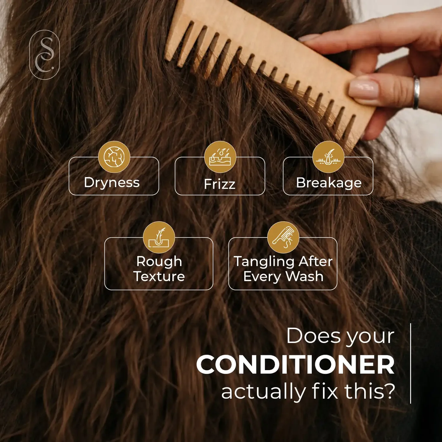 Skin Centrick Hydrate & Nourish Conditioner for Frizzy Hair with Abyssinian Seed Oil & Shea Butter